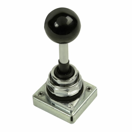 Product image for Cutler-Hammer M22-D-B 22.5 mm RMQ-Titan Pushbutton,Blue Actuator,Silver bezel,IP67, IP69K,Non-Illuminated,Flush mounting,NEMA 4X, 13,5,000,000 operations,Momentary,22.5 mm,Flush Pushbutton,M22