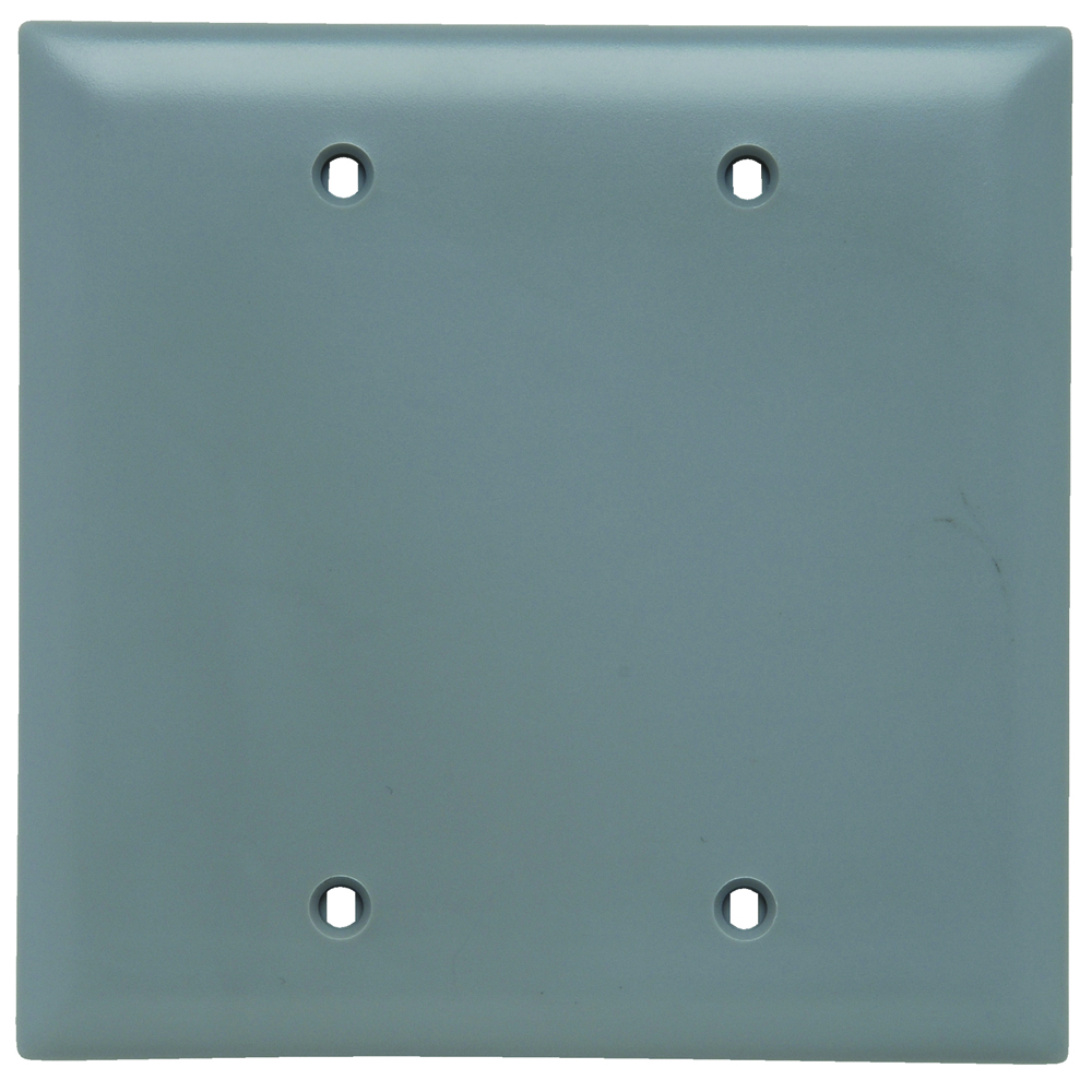 P&S TP23-GRY TRADEMASTER PLATE 2-GANG BLANK BOX MOUNT GRAY