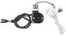 SELECTA; Pull-Chain Switch; Size: 0.882 IN Length X 6 IN Ball Chain; Voltage Rating: 125, 250 VAC; Amperage Rating: 6, 3 AMP; Number Of Poles: 1; Material: Molded Plastic; Contact Configuration: SPST; Actuator: Chain With Cord; Mounting: 0.390 IN Hole Dia