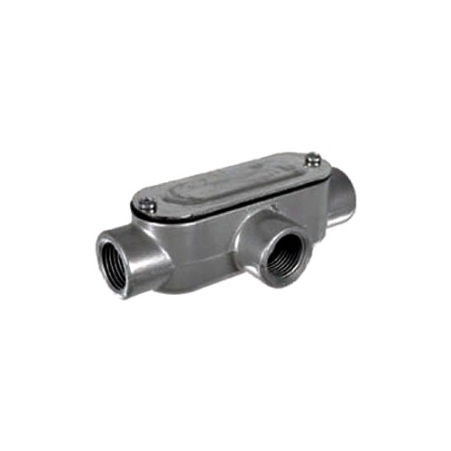 Topaz T2CG 3/4 in. Aluminum Rigid Tee Conduit Body With Cover