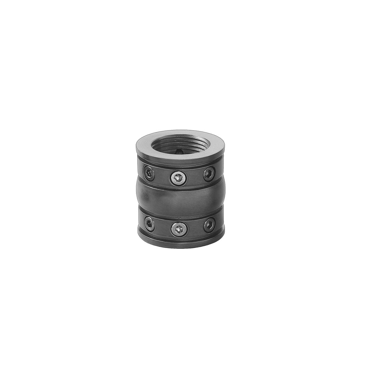 Coupler for fan downrods in Brushed Nickel