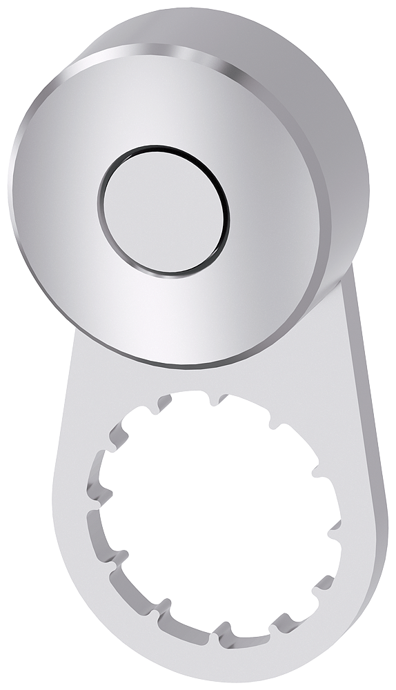 Twist lever for position switch 3SE52 stainless steel lever 21 mm long plastic roller 19 mm according to en 50047