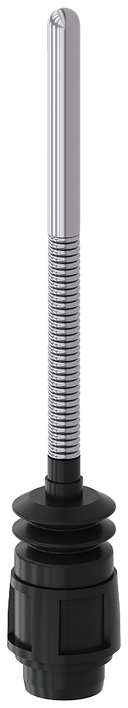 Actuator head spring rod for position switches 3SE51/52, only with snap-action contacts, total length 142.5 mm spring = 50 mm, plunger = 50 mm, made of stainless steel