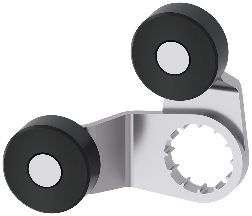 Fork lever for position switch 3SE51 2 x lever made of stainless steel with oneplastic roller 19 mm eACh for actuator head 3SE5000-0at10