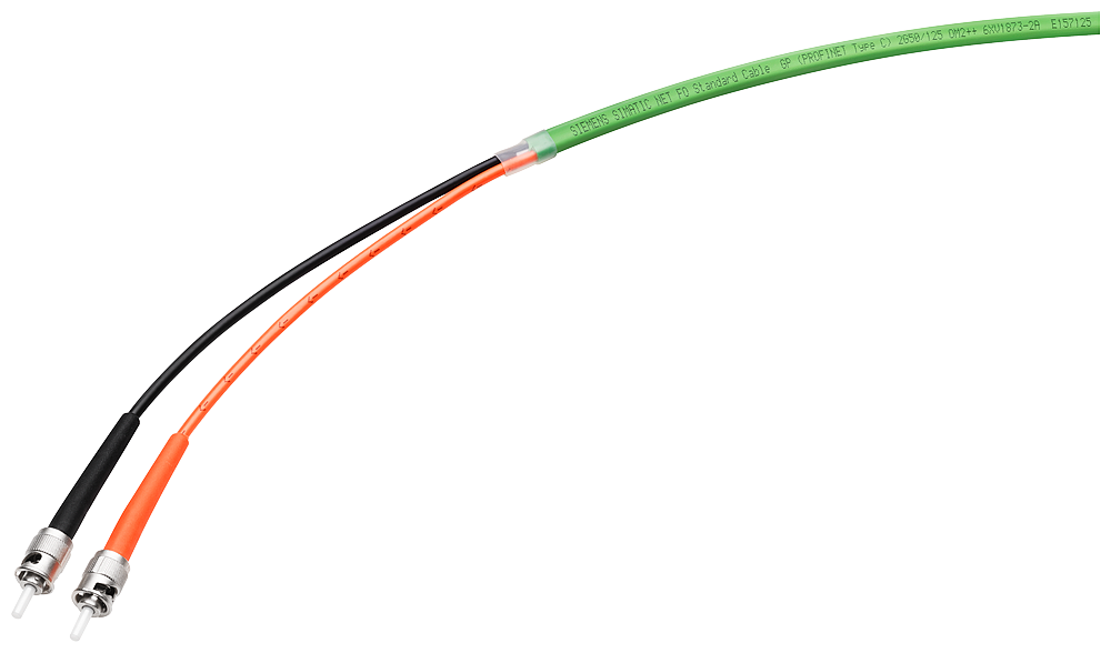 SIMATIC NET FO STANDARD CABLE 50/125, PREASSEMBLED WITH 2X2 BFOC CONNECTORS, INSERTION GUIDE, LENGTH 100 M