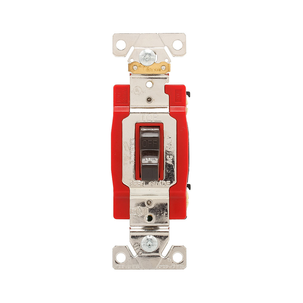 COOPER AH1221FB SWITCH TOGGLE SP 20A 120/277V AUTO GROUNDING NAFTA BACK