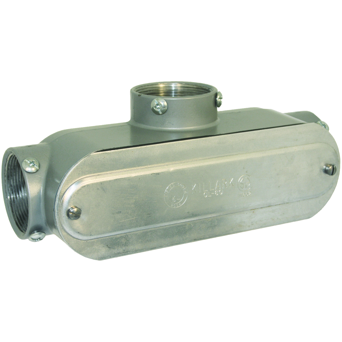 CO SERIES - ALUMINUM CONDUIT BODY WITH COVER AND GASKET - T TYPE - HUBSIZE 1-1/4 INCH - VOLUME 32.0 CUBIC INCHES