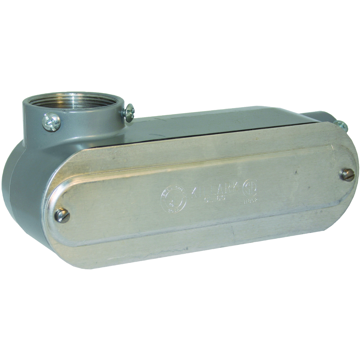 CO SERIES - ALUMINUM CONDUIT BODY WITH COVER AND GASKET - LL TYPE - HUBSIZE 2 INCH - VOLUME 70.0 CUBIC INCHES
