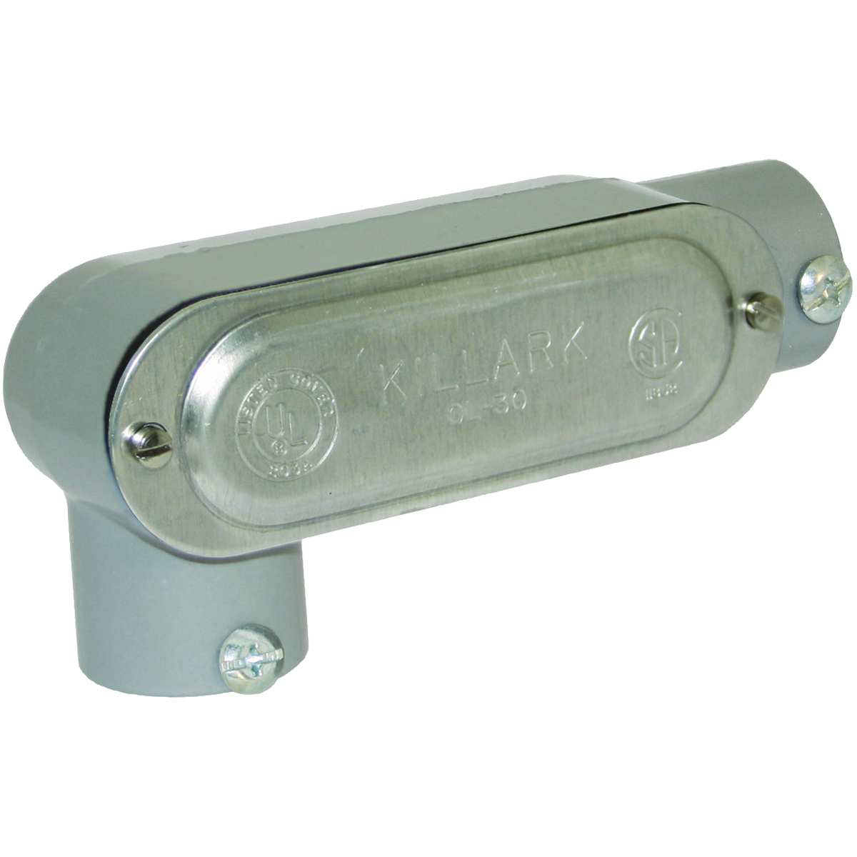 CO SERIES - ALUMINUM CONDUIT BODY WITH COVER AND GASKET - LR TYPE - HUBSIZE 3/4 INCH - VOLUME 7.0 CUBIC INCHES