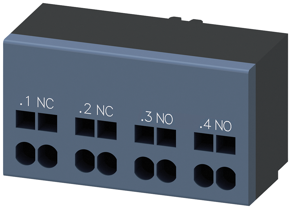 Auxiliary switch, 1 nc contact, 1 no contact, connection auxiliary circuit spring-loaded terminal