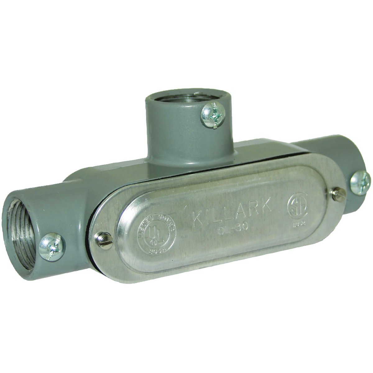 CO SERIES - ALUMINUM CONDUIT BODY WITH COVER AND GASKET - T TYPE - HUBSIZE 1 INCH - VOLUME 12.0 CUBIC INCHES