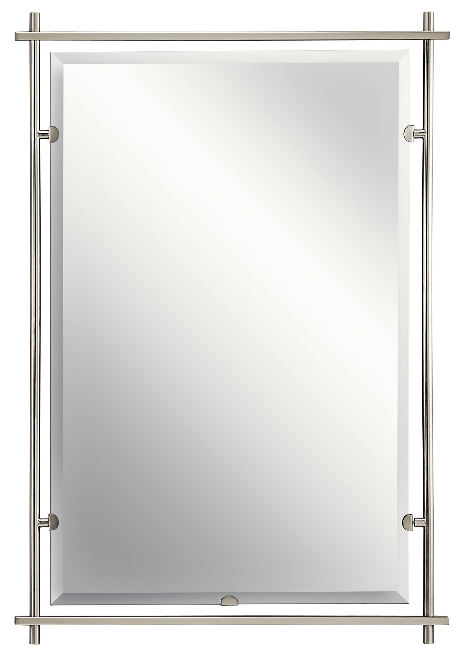 Named after famed furniture designer Eileen Gray, this mirror from the Eileen(TM) Collection features a clean, straight linear construction. The clean, polished elegance of the Brushed Nickel finish is an ideal complement for your home.