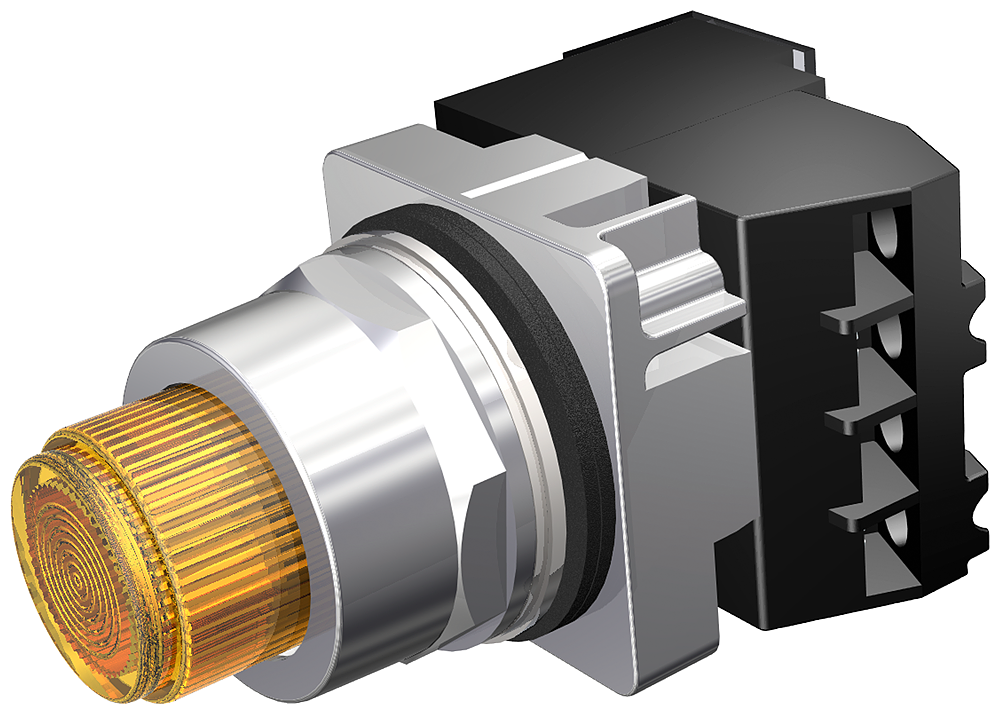 SWITCH_COMMAND 52PT6E9A-1NO+1NC, Amber