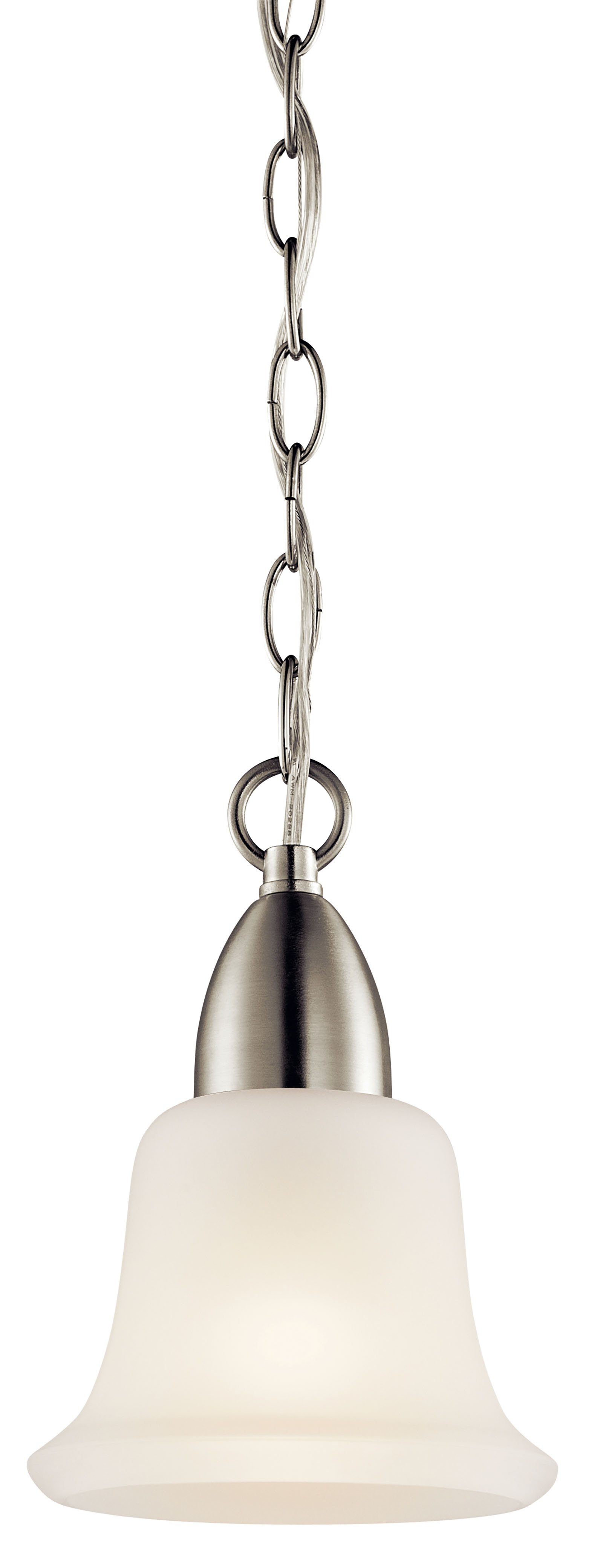 This tasteful 1 light mini pendant from the Nicholson(TM) collection will make a refined statement in your home. Featuring an elegant, Brushed Nickel finish and Satin Etched Glass detailing, this design will complement a range of spaces.