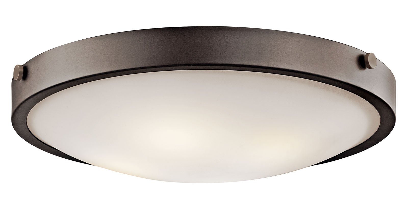 This versatile 4 light flush mounted ceiling fixture features a warm, Olde Bronze finish and Stain Etched White Glass that will effortlessly highlight any space in your home.