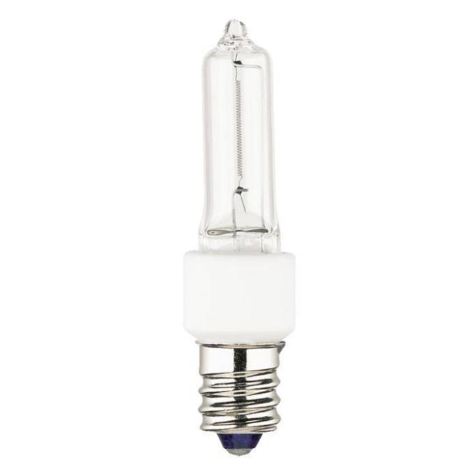 60W T3 Halogen Single-Ended Xenon Krypton Clear E12 (Candelabra) Base, 120 Volt, Card