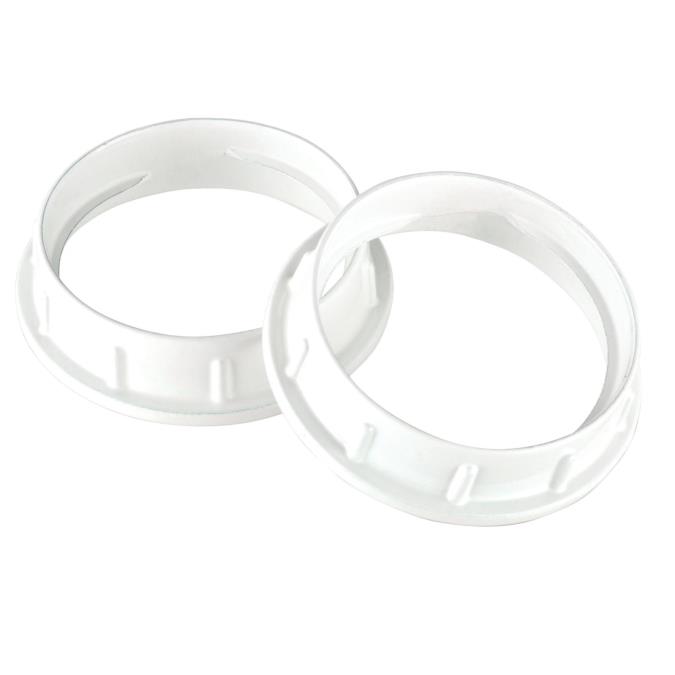 2 Aluminum Shade Rings for Medium Base Sockets