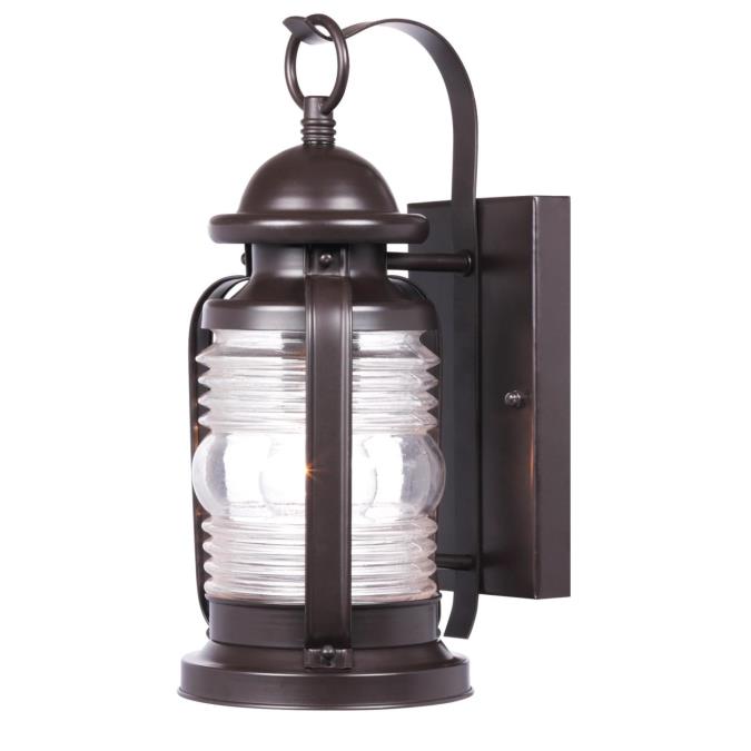 1 Light Wall Fixture Weathered Bronze Finish with Clear Glass 62301
