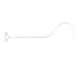 Gooseneck Style2 35 Inch From Wall 1/2 Inch Nps Thread, White