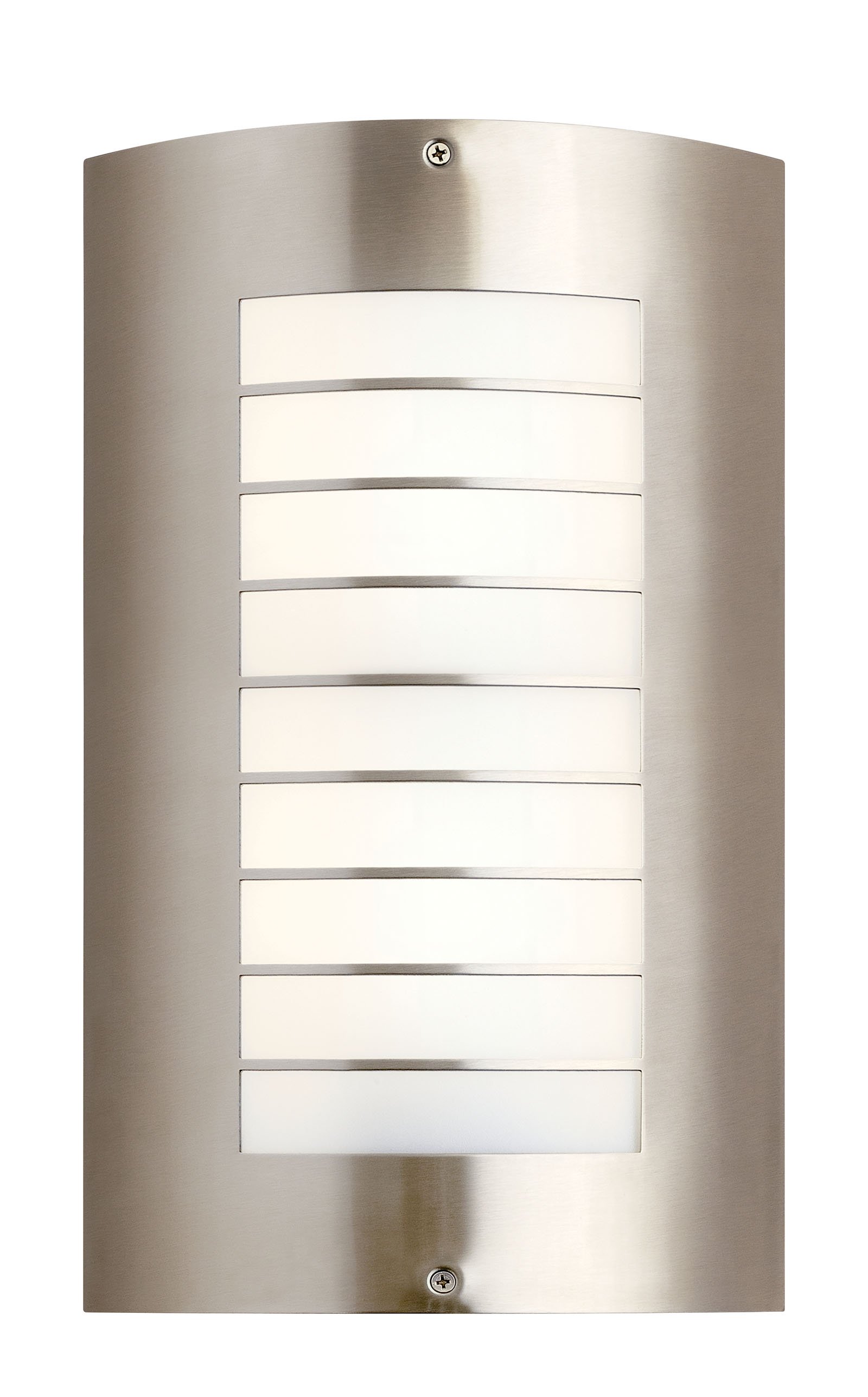 This 2 light Brushed Nickel Newport(TM) Wall Sconce uses simple shapes to create an ultramodern outdoor fixture for your contemporary home.