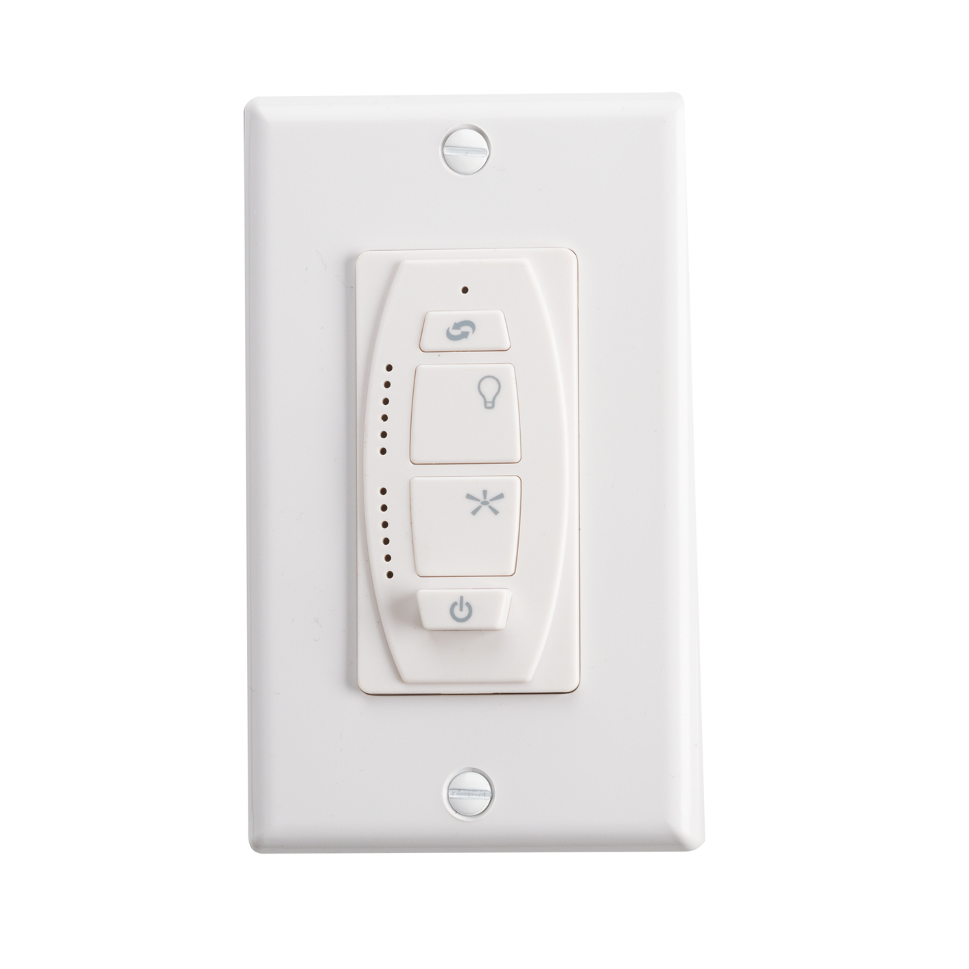 A 6 speed DC wall control  transmitter. Ivory finish.