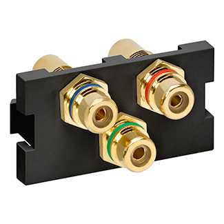 RCA Component Feedthrough MOS Connector -  Black