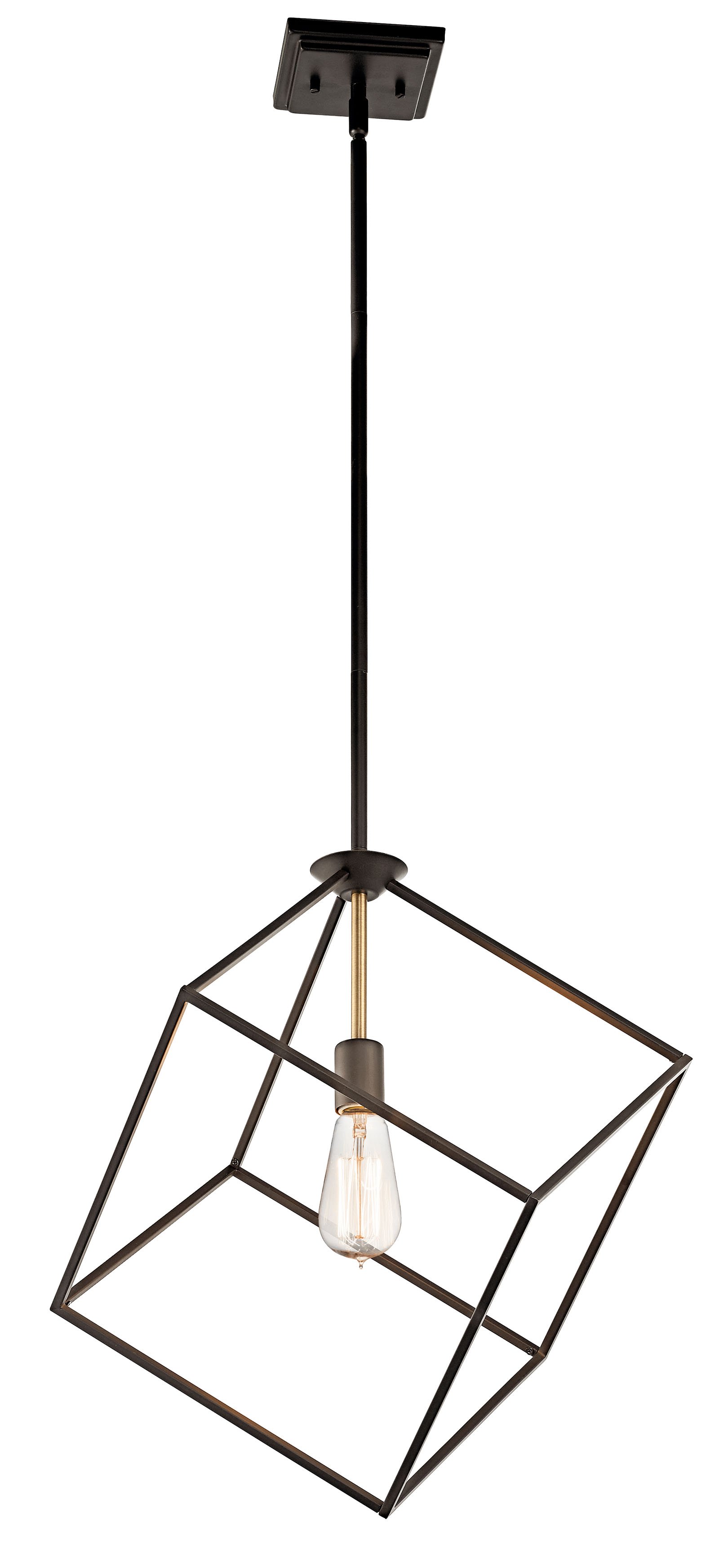 Sometimes you just want things to be a little off. Asymmetrical design and clever use of mixed metal in this 1 light pendant from the Cartone(TM) Collection join together to create a pleasing play upon the eye. Perfect for a kitchen island, dining room table or anywhere your creativity takes you.