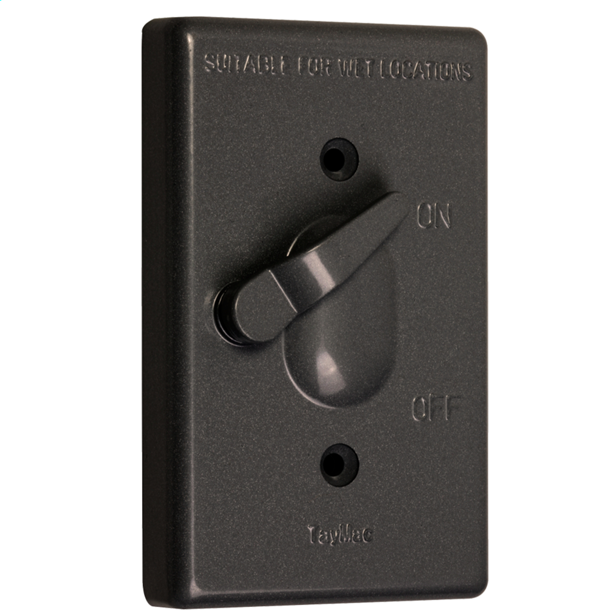 1-Gang Vertical Weatherproof Bronze Toggle Cover