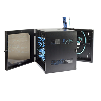 Product image for MM WALL CABINET 12U PLEXI DOOR SWING OUT