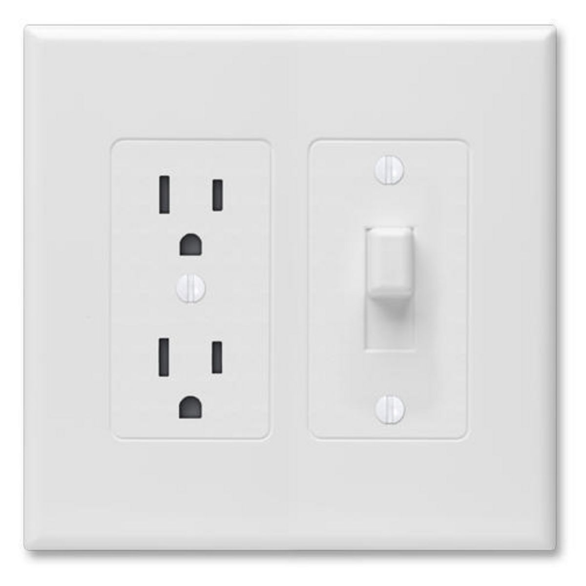 Decorator Covers® Wallplates, Toggle/Duplex, White