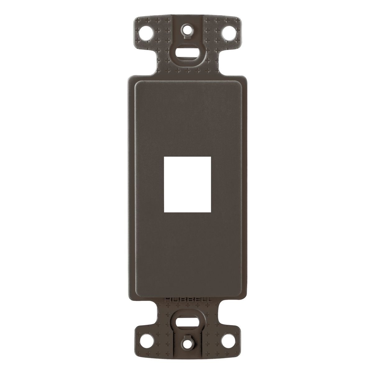 Hubbell Premise Wiring Products, Plate, Decorator Keystone Frame, 1-Port, Brown