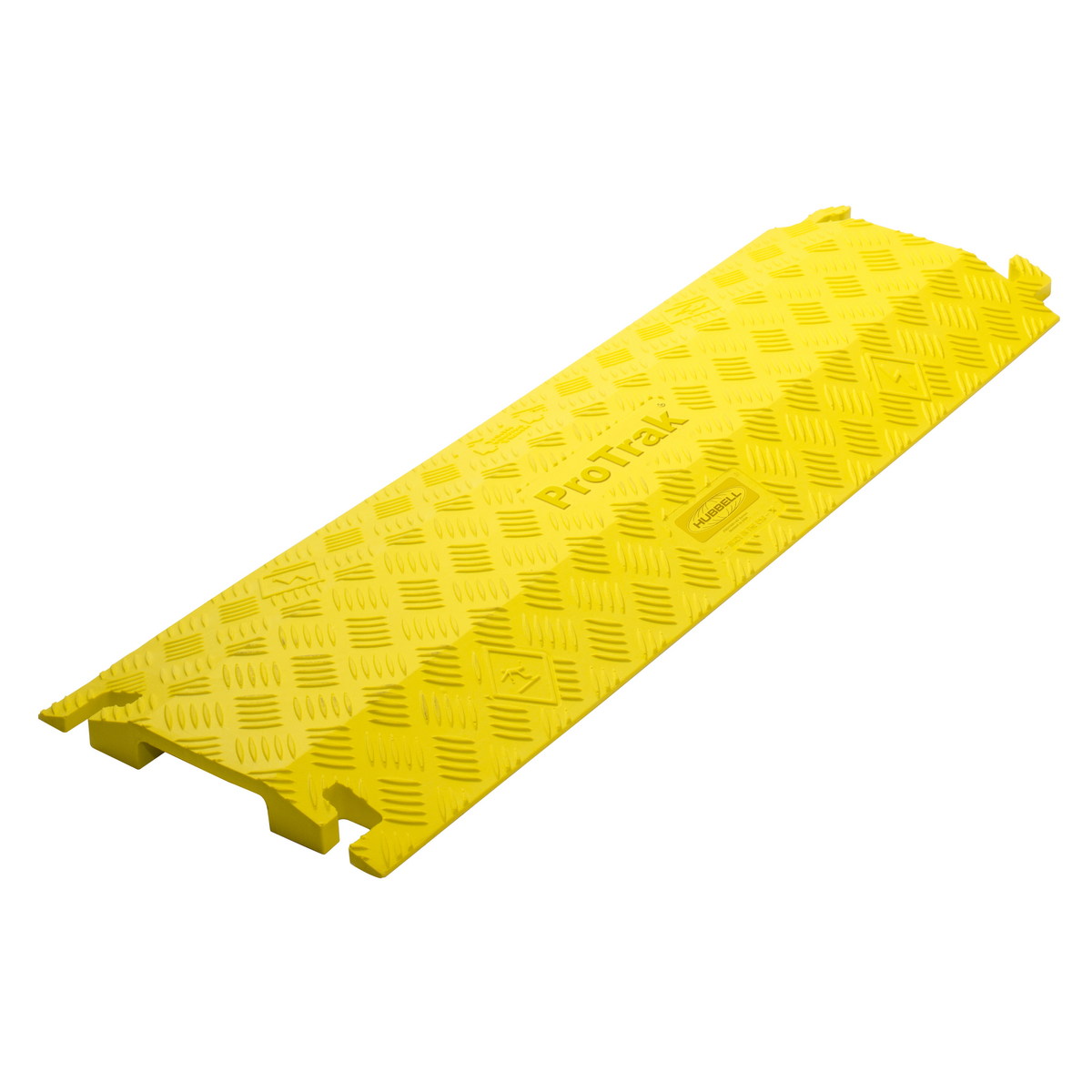 Product image for Hubbell PROTRK140Y PROTRAK, DROPOVER, SGL 4" WIDECHL, YEL, 3'