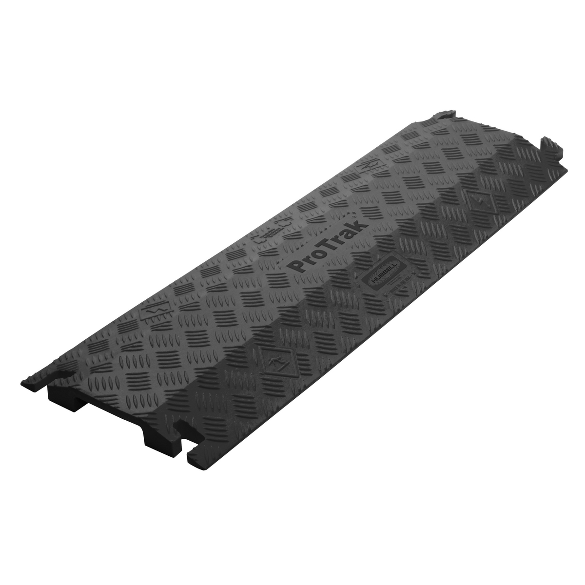 Product image for Hubbell PROTRK140BK PROTRAK, DROPOVER, SGL 4" WIDECHL, BLK, 3'