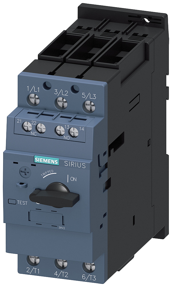 CIRCUIT BREAKER. SIZE S2. FOR MOTOR PROTECTION. CLASS 20. A-RELEASE 28...36 A. N-RELEASE 520 A. SCREW TERMINAL. STANDARD BREAKING CAPACITY. W. TRANSV. AUXILIARY SWITCH 1NO+1NC