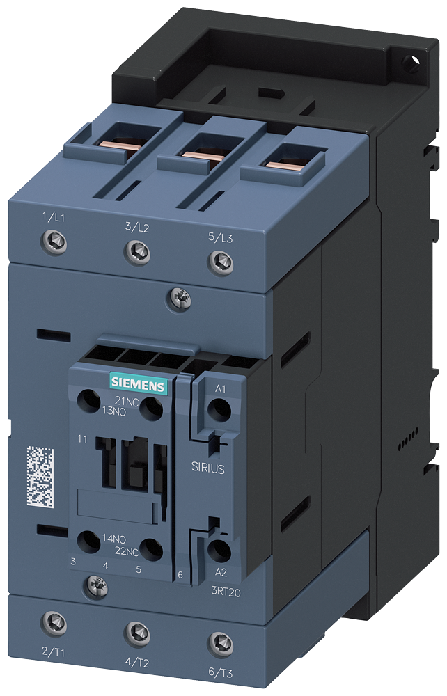 Contactor. AC3 37KW/400v. 1NO+1NC. 230VAC 50HZ. 3-pole. 3NO. size s3. screw terminals