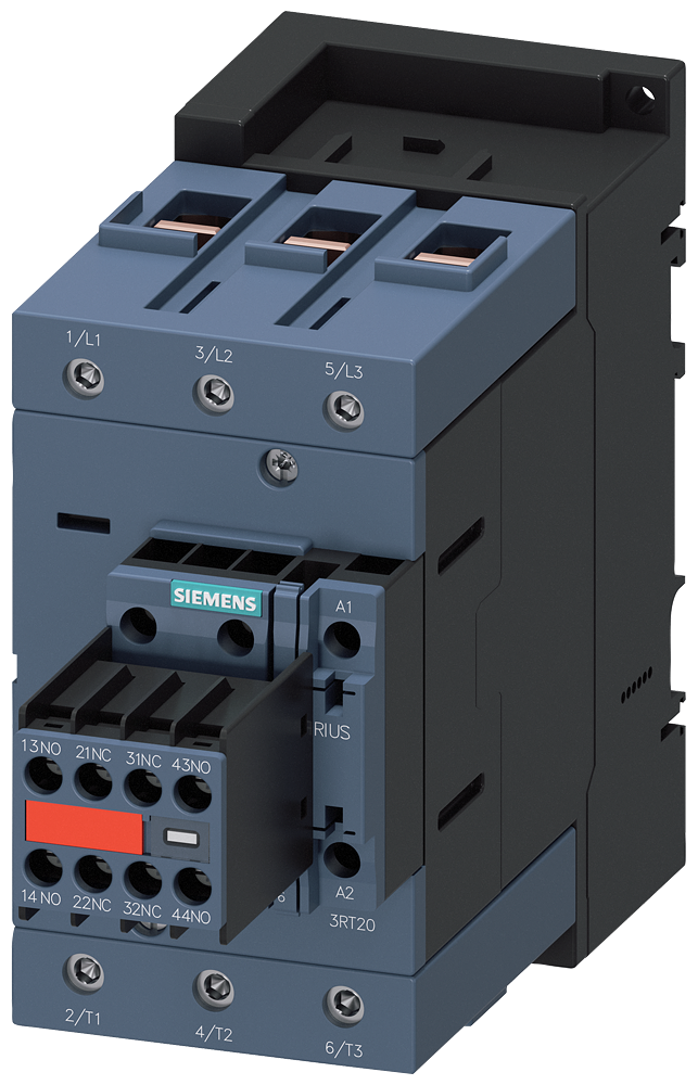 Coupl. cont..AC3 45KW/400v. 2NO+2NC. 24 V DC. 3-pole. 3NO. size s3. screw terminals. 1NO+1NC. varistor integr.. perm. mount. aux. switch. suitable for 2a plc-outputs