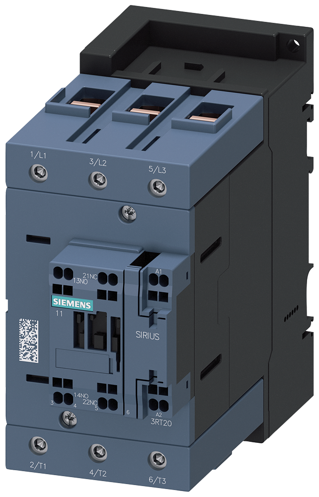 CONTACTOR. AC3 37KW/400V. 1NO+1NC. 175-280VAC/DC. 3-POLE. 3NO. SIZE S3. SPRING-TYPE TERMINALS. INTEGRATED VARISTOR