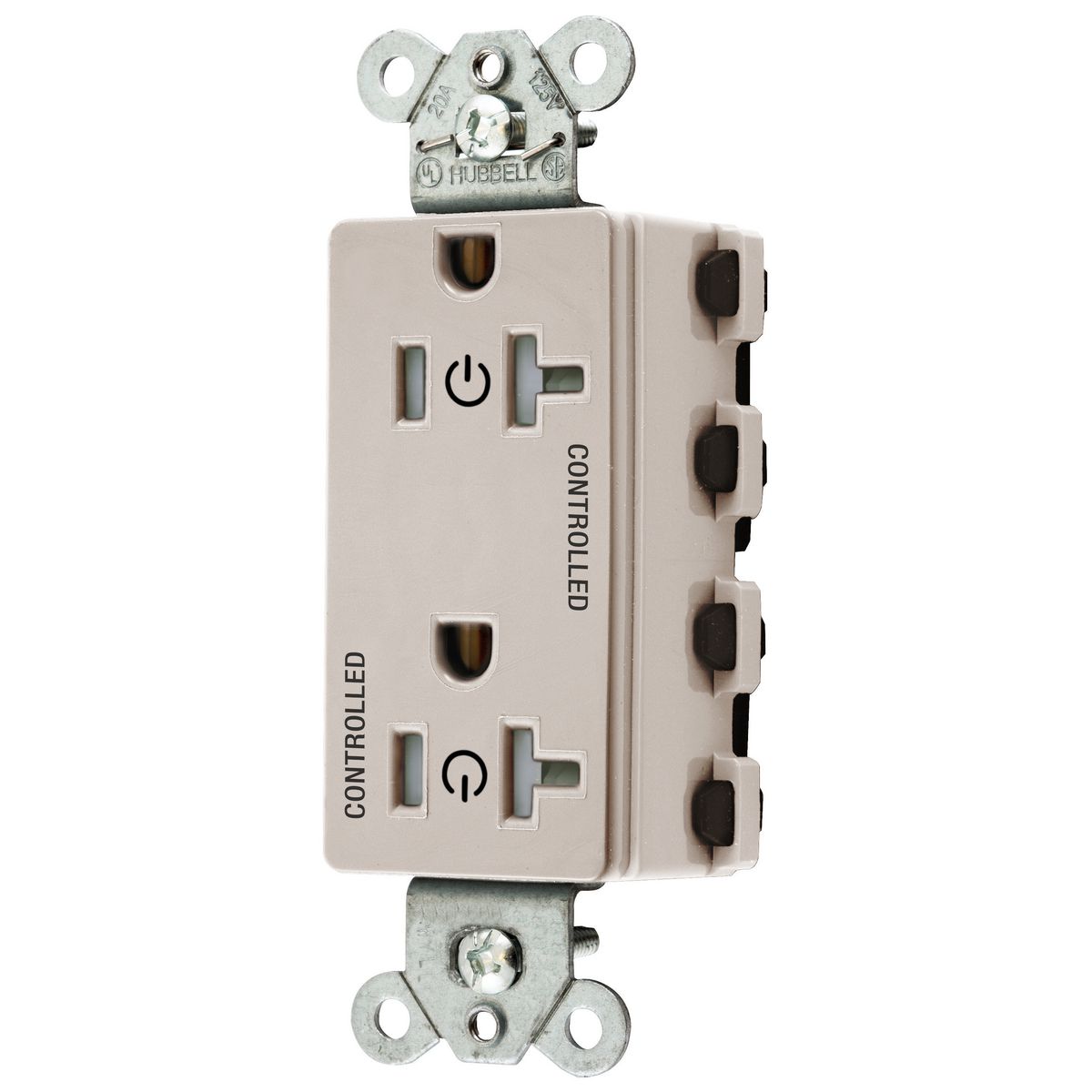 Straight Blade Devices, Receptacles, Style Line Decorator Duplex, SNAPConnect, Tamper Resistant, 20A 125V, 2-Pole 3-Wire Grounding, Nylon, Light Almond