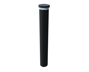 LED Round Bollard 42 Inch 24W, Dimmable, 3000k, Bronze