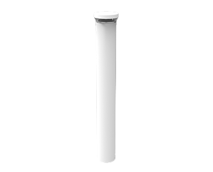 Bollard Round 42 Inch 12W, Dimmable, 3000k, 90 Deg, White