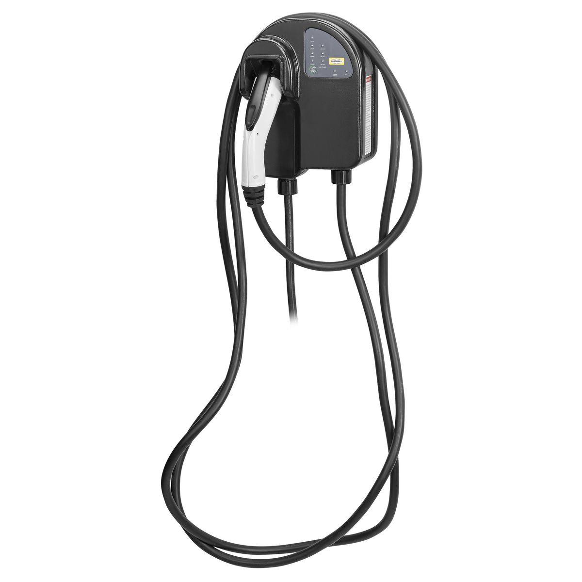 Product image for Hubbell HBLEV30BHW30A Residential Level 2 Electric Vehicle Charger, Hardwired 30A, 208/240VAC, 7.2kW Output