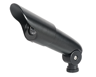 Fern LFlood, 6W,12V Ac, 2700k, LED Hood Spike8 Allen Key Text, Black