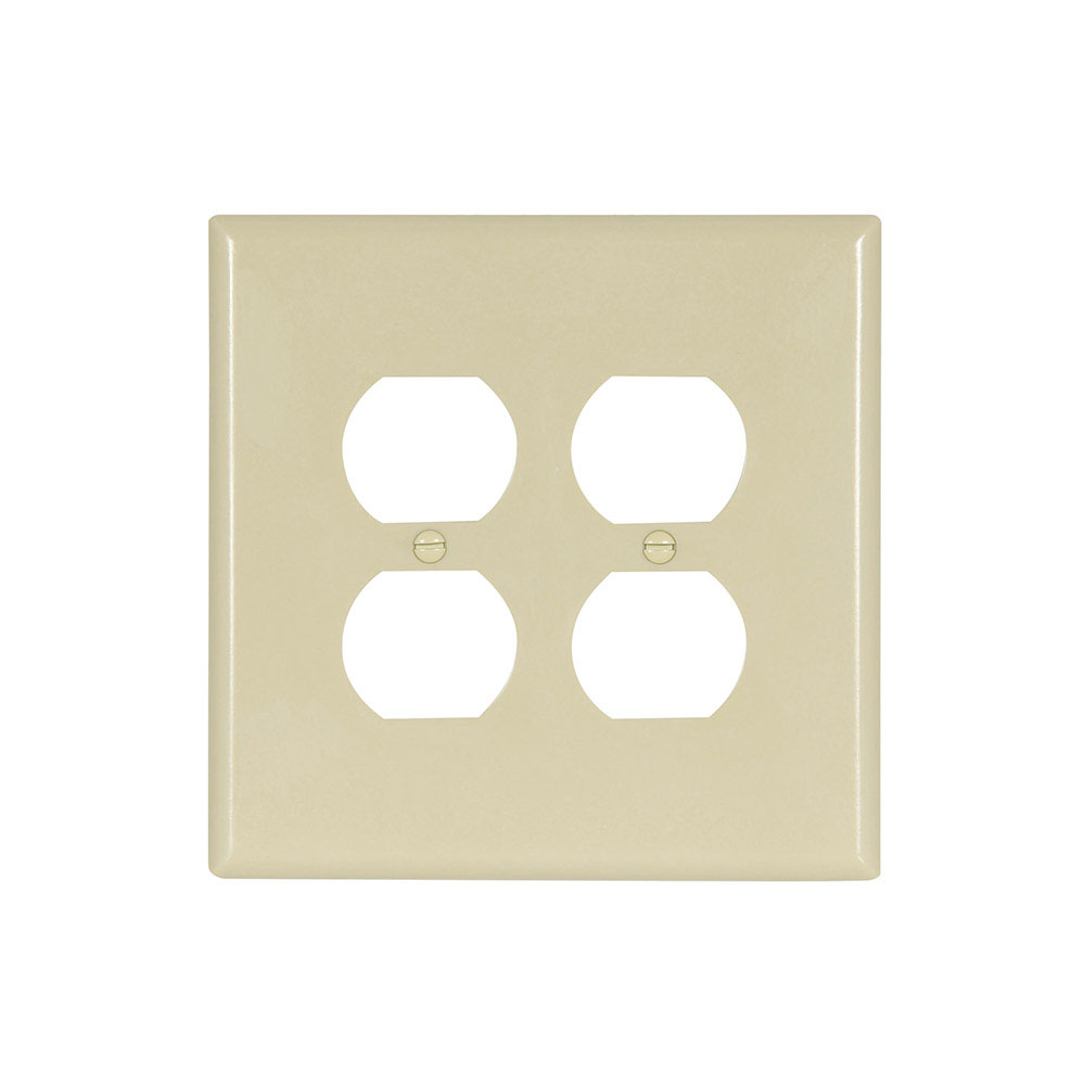 Wallplate 2G Dup Recp Thermoset Ovr IV 4747090