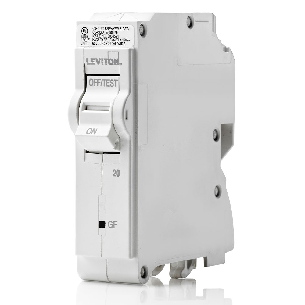 Branch Circuit Breaker, GFPE 1-Pole 20A 120V, 10Ka Interrupt Rating