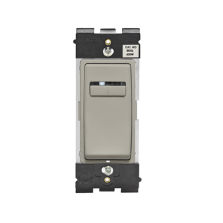 Leviton Renu  Universal Dimmer REL06-WW for Single Pole, 3-Way or More Applications, 600W-120VAC Incandescent, 600VA-120VAC MLV and 300W-120VAC Dimmable LED and CFL, in Wood Smoke
