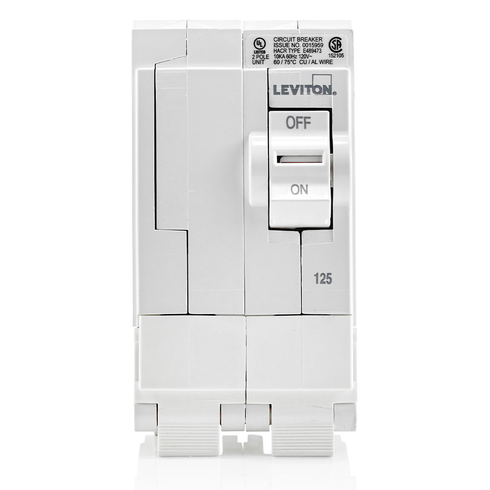 Branch Circuit Breaker, Standard 2-Pole 125A 120/240V, 10KA Interrupt Rating