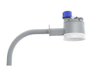 Yardblaster 60W, LED, 500+0k, Twistlock Photocell Twistlock, 0-10V, Wall mount, Silver gray,