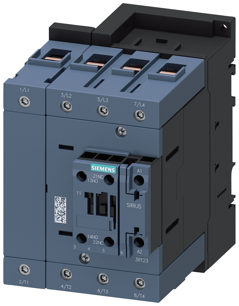 Contactor. 4 NO. AC-1 140 A 24 V AC/50/60 Hz 4-pole. 4 NO. Size S3 Screw terminal 1 NO+1 NC integrated