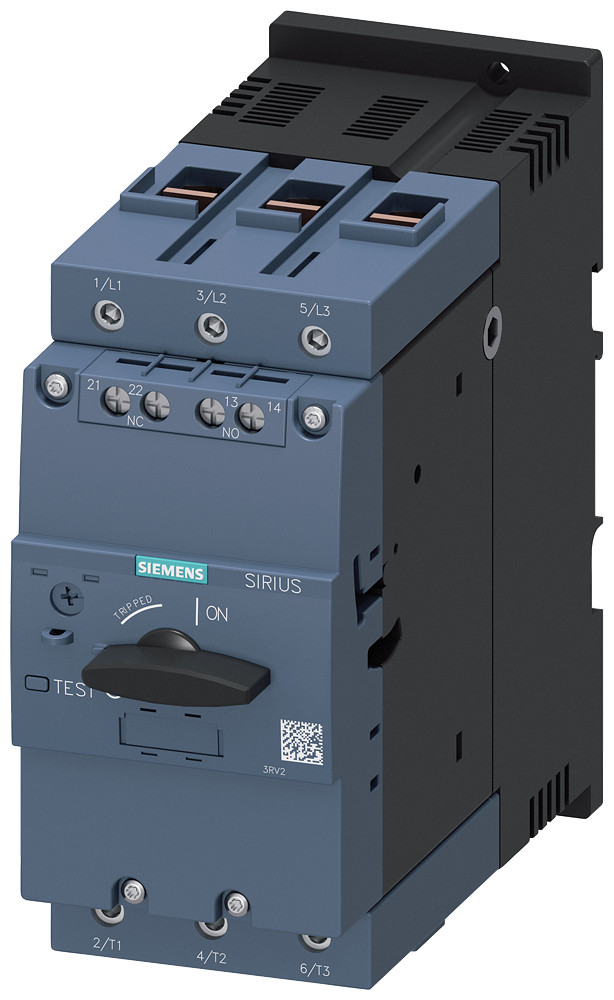 Circuit breaker size S3 for motor protection. CLASS 10 A-release 36...50 A N-release 650 A screw terminal Standard switching capacity with transverse auxiliaryswitches 1 NO+1 NC