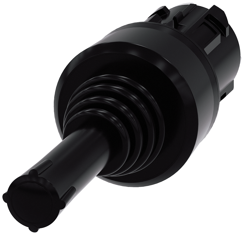 Coordinate switch. 22mm. round. plastic. black. 4 switch positions o-i-ii-iii. latching. without mech. interlock